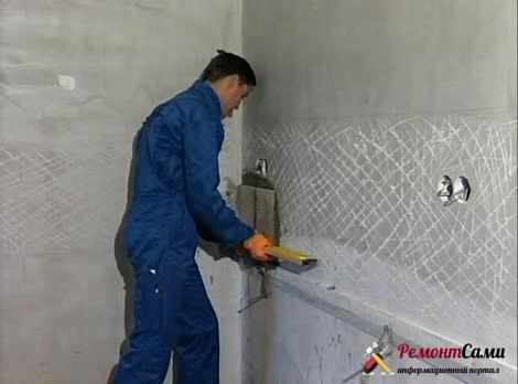 Подготовка стен для укладки плитки