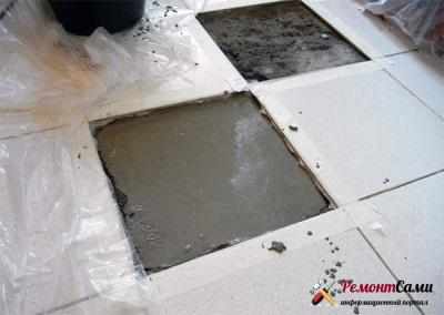 Как отремонтировать плитку на полу не снимая все покрытие