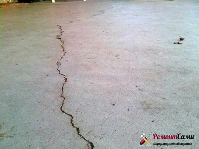 трещины ремонт бетонный пол