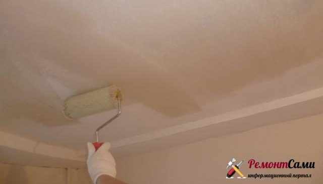 Чем красить гипсокартонный потолок