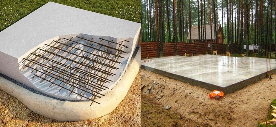 Плитный фундамент для дома. Виды фундамента. Схема. Пошаговая инструкция