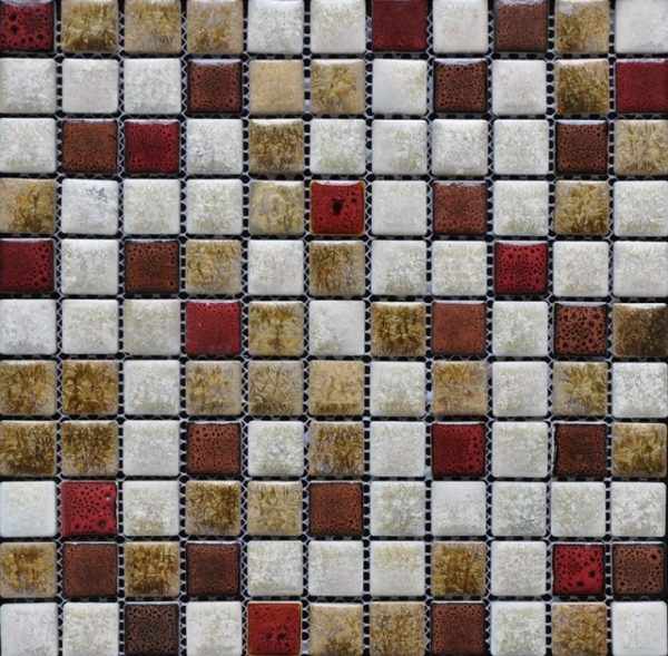 Керамическая мозаичная плитка на сетчатом основании
