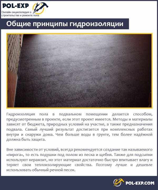 Общие принципы гидроизоляции