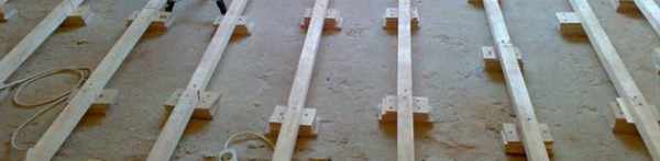 Лаги на бетонной стяжке