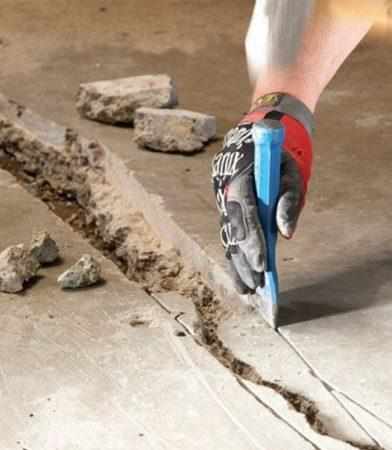 Ремонтируем трещины на бетонном полу