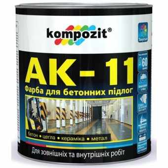 Композит (Kompozit) АК-11 - акриловая краска для бетонных полов на органической основе Композит (Kompozit - Украина)