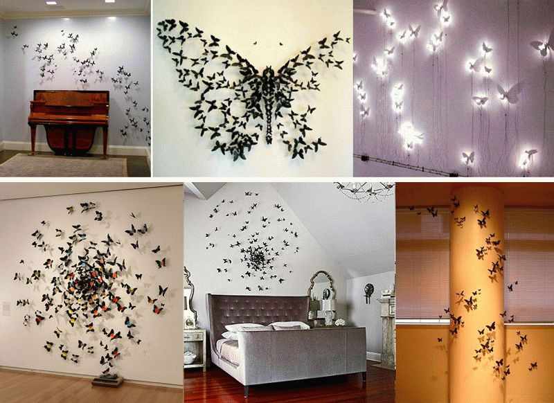 Декоративный декор для стен в виде бабочек