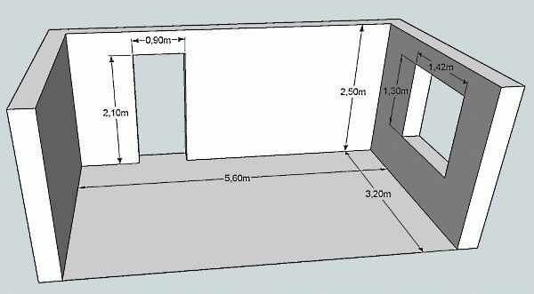 Чтобы рассчитать площадь стен более точно, нужно учитывать оконные и дверные проемы, которые вычисляются из общей квадратуры